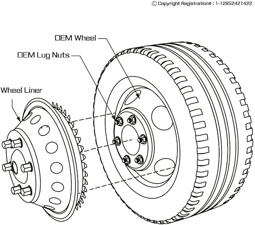 Miniatura 5 de Deebior K16A - Simulador de doble rueda de acero inoxidable pulido de 16 pulgadas, 4 tapacubos a presión, 6 lengüetas y 18 agujeros de mano para