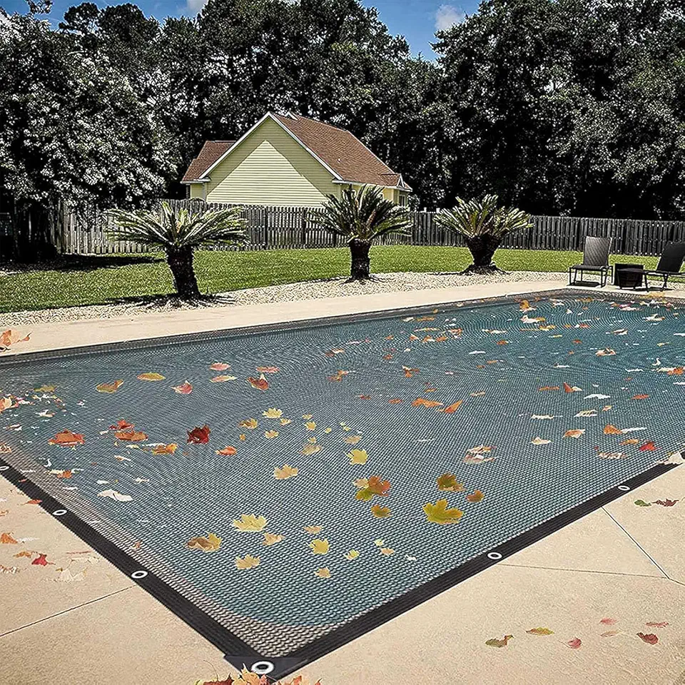 Cobertura De Rede De Folhas Acima - Cobertura De Piscina De Inverno Ultimate Para Piscinas Terrestres - Capas De Piscina De Malha Retangular Para Manter As Folhas à Distânc, Black, 4 m x 8 m