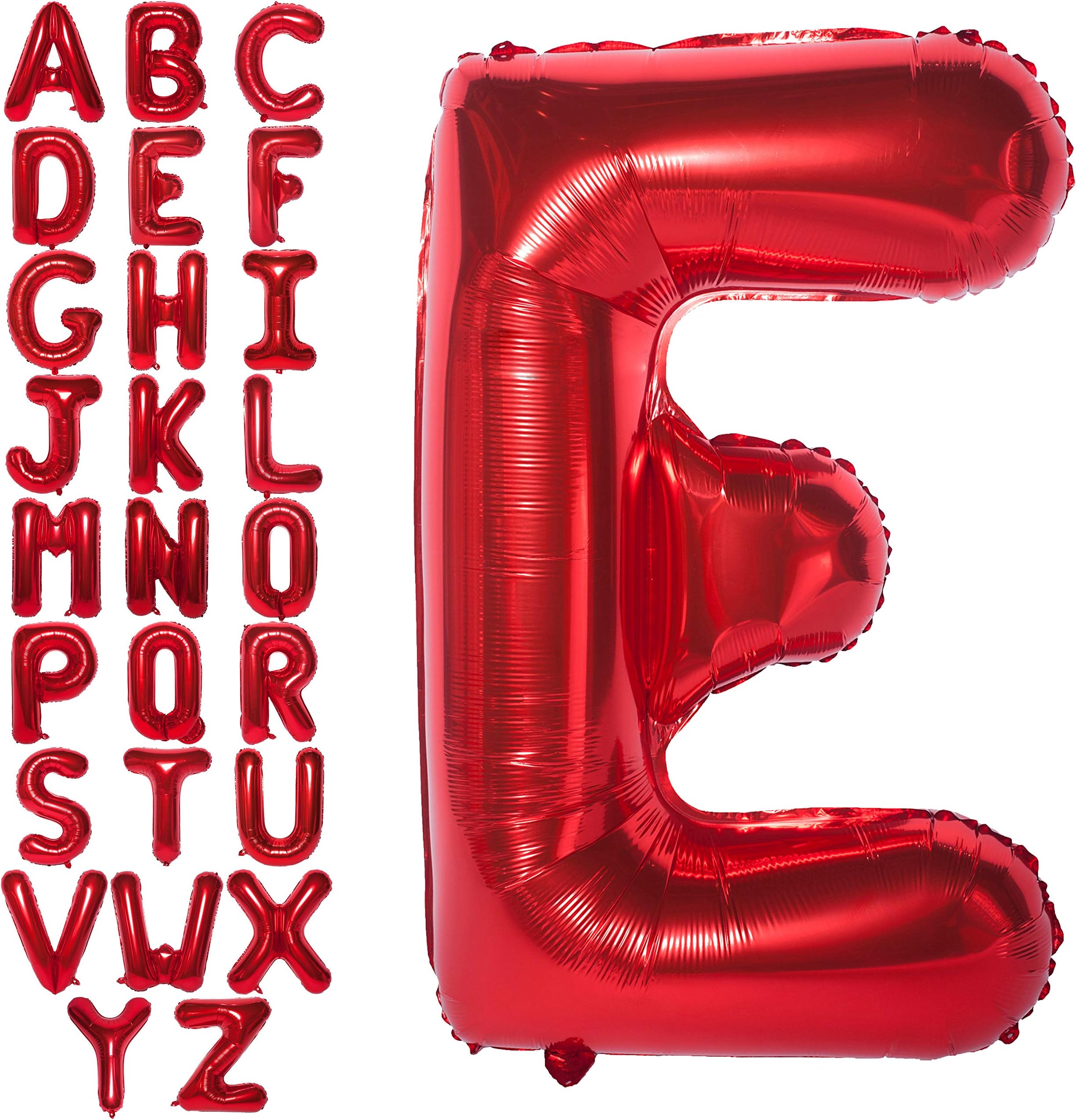 Letter Balloons 40 Inch Giant Jumbo Helium Foil Mylar for Party Decorations (Red E)