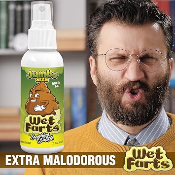 Laughing Smith Wet Farts (Jumbo - 60ml) - Potent Fart Spray - Extra Strong Stink - Hilarious Gag Gifts & Pranks for Adults or Kids - Prank Poop Stuff - Non Toxic - Smells Like Really 'Bad' Gas