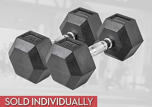 Miniatura 3 de Lifeline Fitness Hex Dumbbells, Rubber Wrapped Hex Dumbbells, Premium Quality, Ergonomic Knurled Handle, Dumb Bells for Exercise, Home Gym Exercise