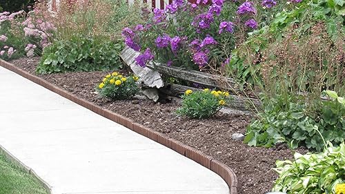 Miniatura 6 de Bordes de borde de césped natural y paisaje de color marrón flexible paquete de 8