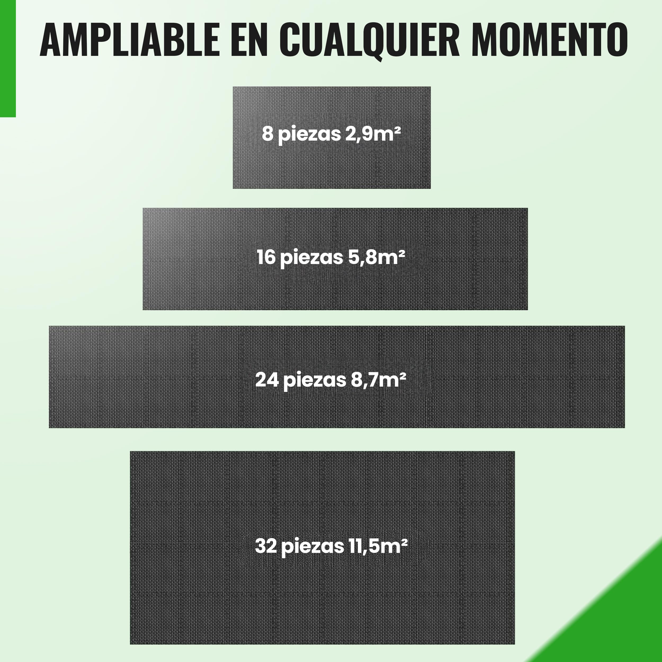 AthleticPro Esterilla protectora para el suelo Fitness [60 x 60 cm] – 18 alfombrillas extra gruesas [20% más protección] – Esterillas protectoras antideslizantes para gimnasio y dispositivo de fitness