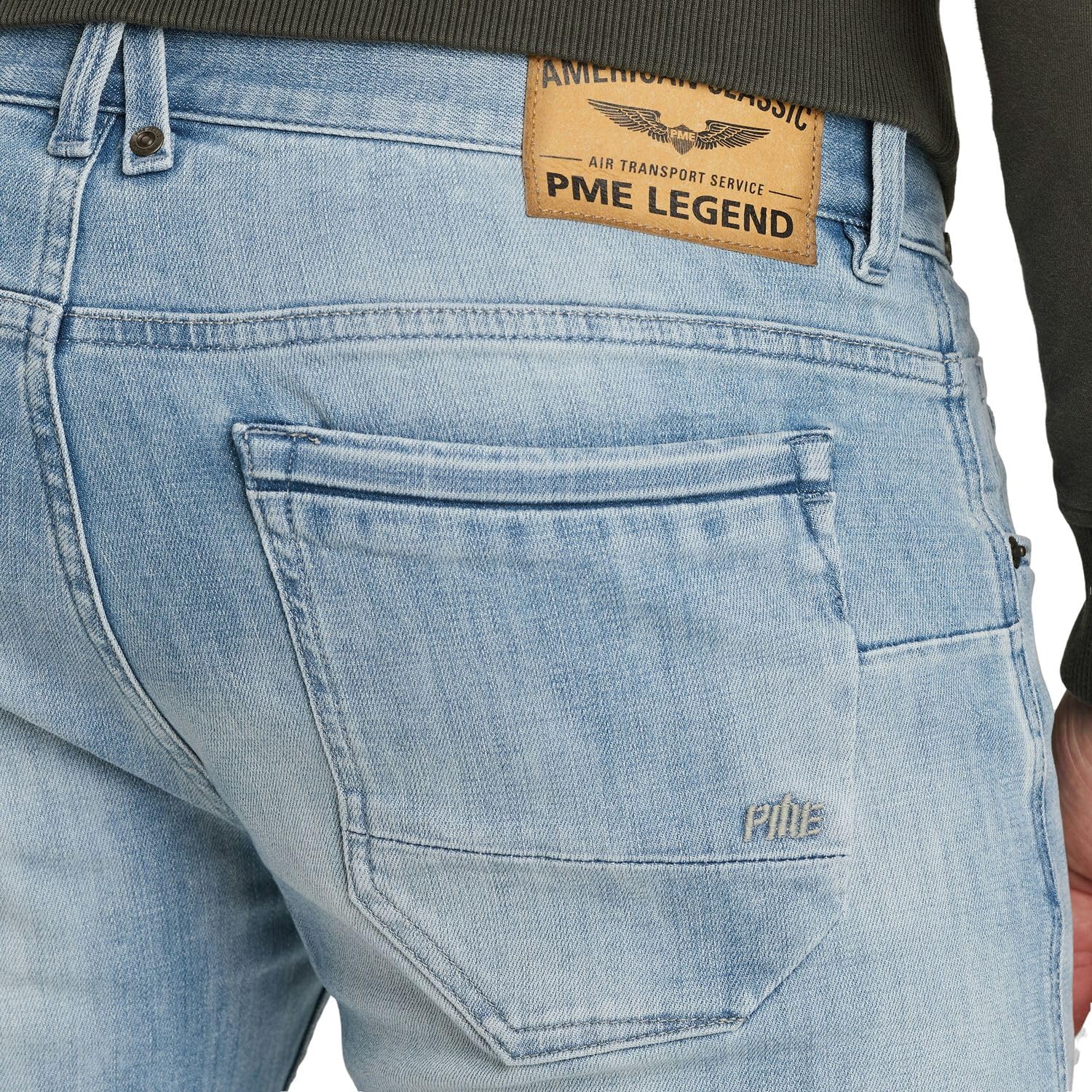 PME Legend Herren Jeans NIGHTFLIGHT - Low Waist - Regular Fit - Blau Grau