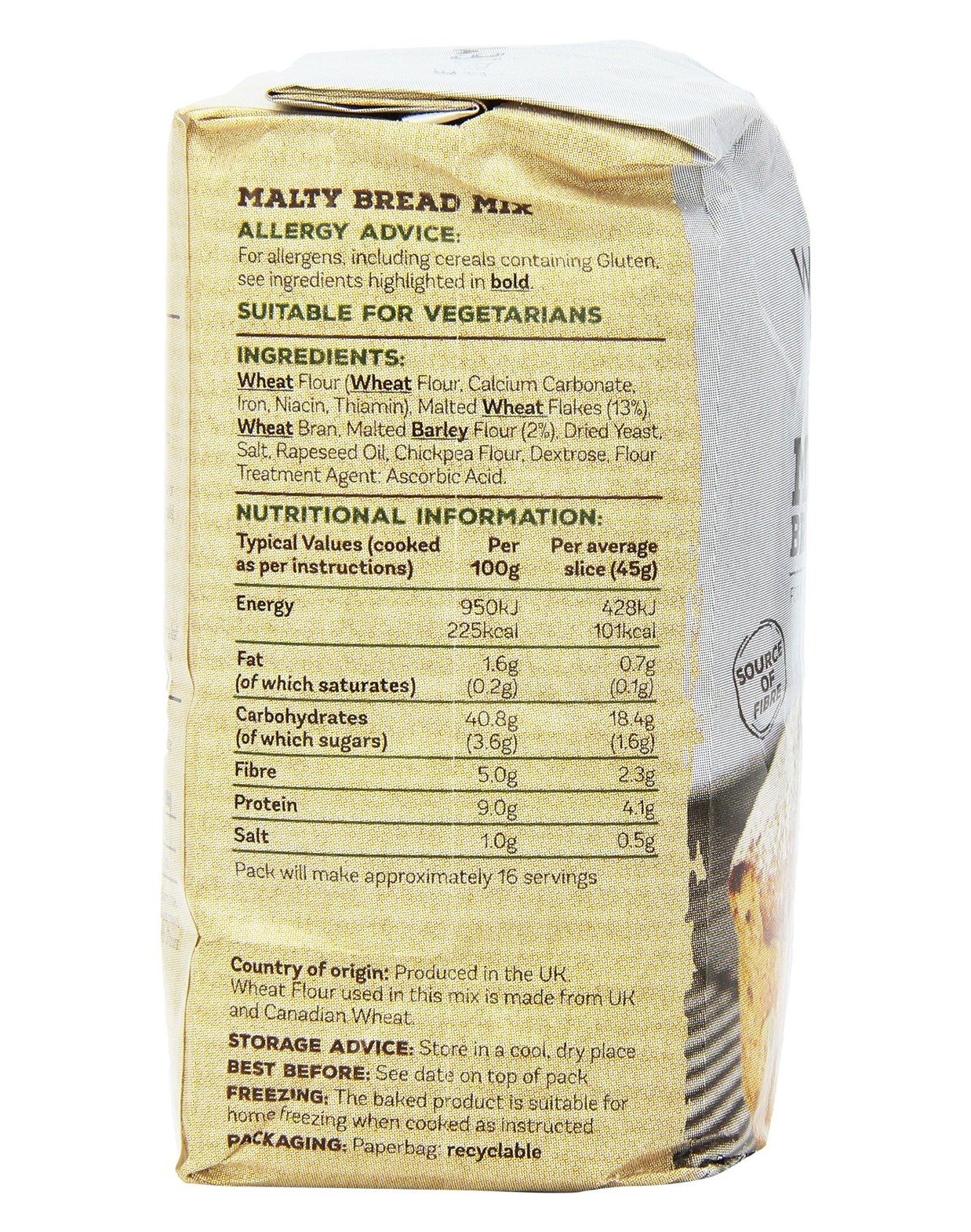 Wrights Baking Malty Brot Mix 500 g (10 Stück)
