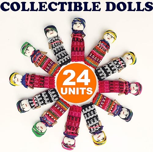 Miniatura 2 de 24 muñecas de preocupación súper lindas + 1 bolsa de tela guatemalteca gratis muñecas guatemaltecas - mayas - gente preocupada - Muñecas Quitapenas
