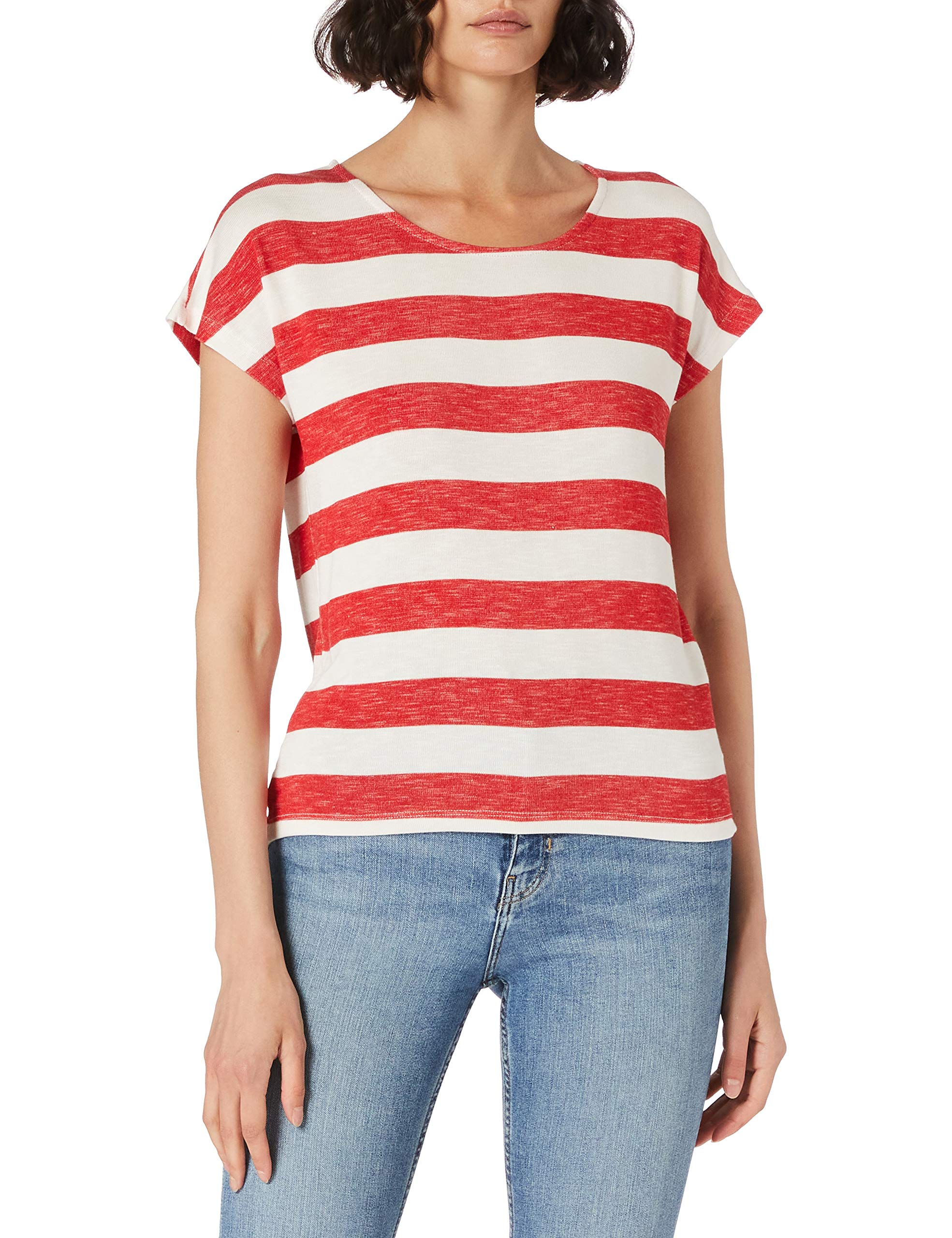 Vero Moda Women's Vmwide Stripe S/L Top Ga Noos T-Shirt