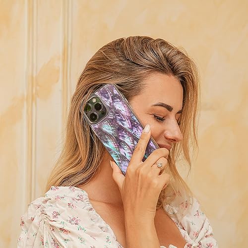 Miniatura 7 de Funda para iPhone 14 Pro Max fabricada con concha marina genuina única, duradera, impresionante hermosa, protección contra caídas, funda estética de
