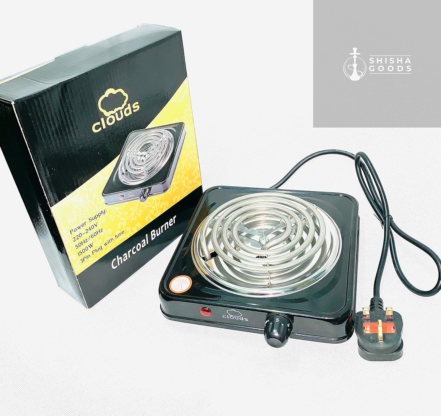Clouds Charcoal Burner Starter For Shisha Hookah BBQ Electric 1500W
