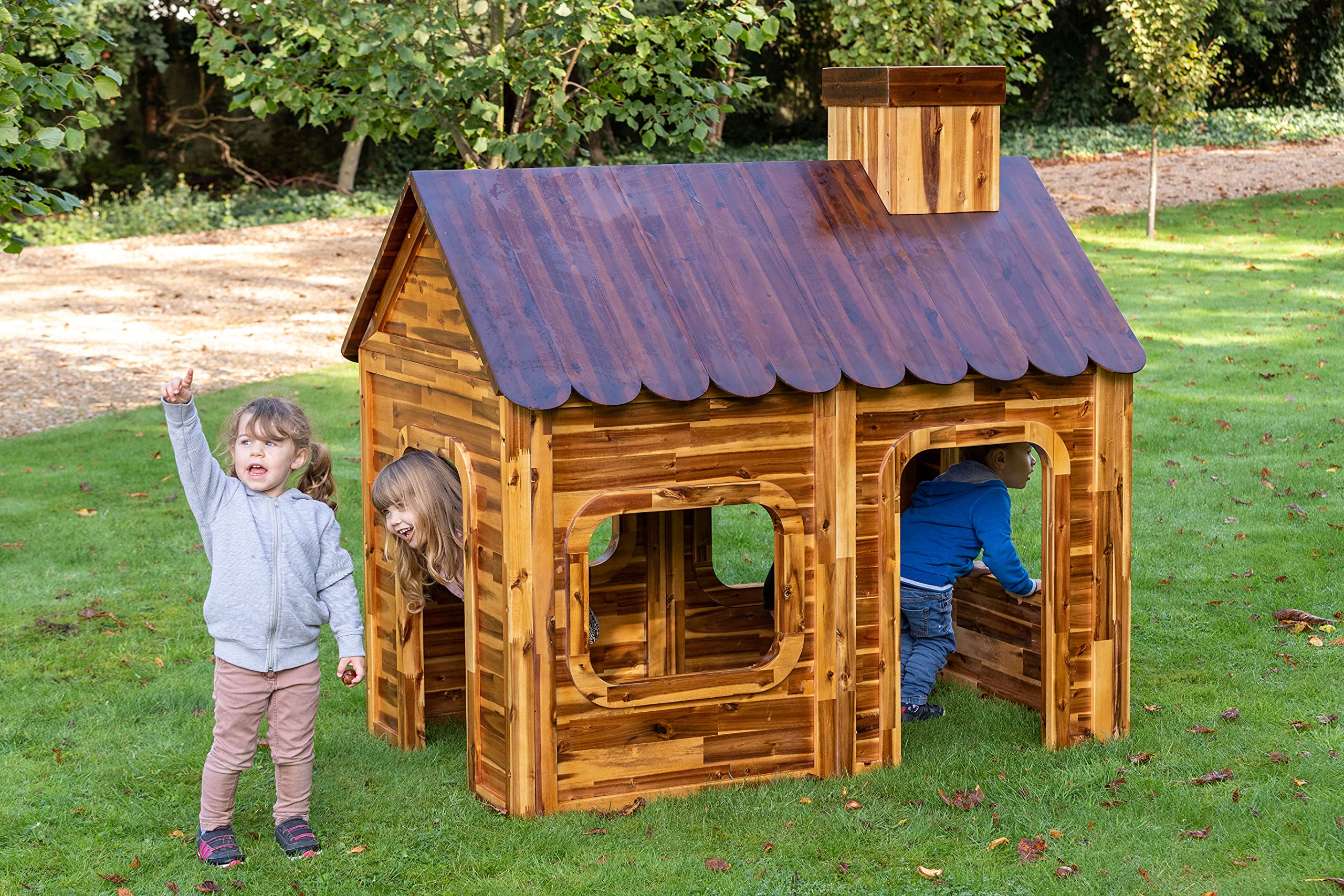 Wooden playhouse | Made from beautiful Acacia wood | Kids playhouse | Ideal for 3 to 8 years
