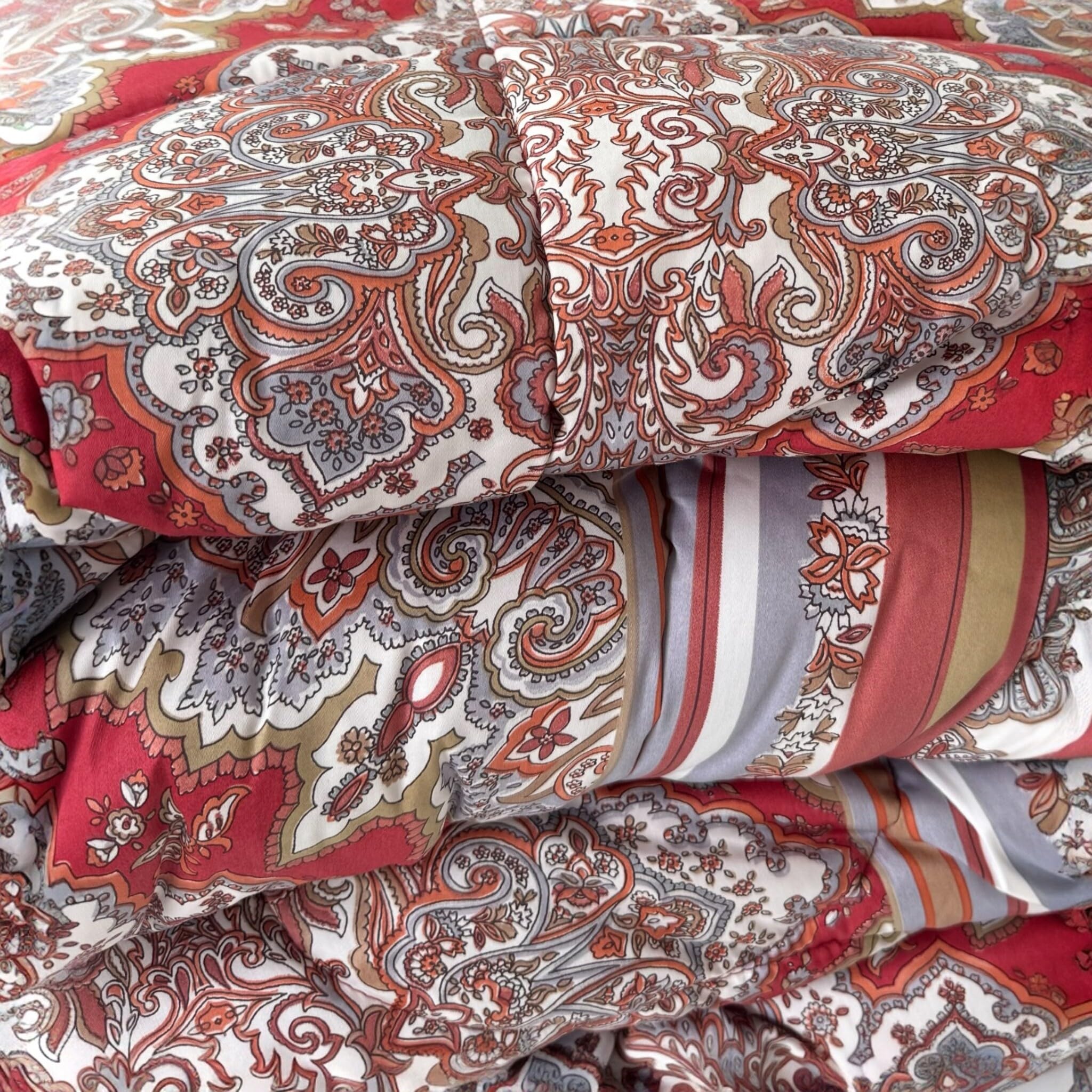 Granfoulard Bassetti Trapunta Piumone Invernale Matrimoniale in Raso di Cotone Art. Marechiaro (2-Rosso)