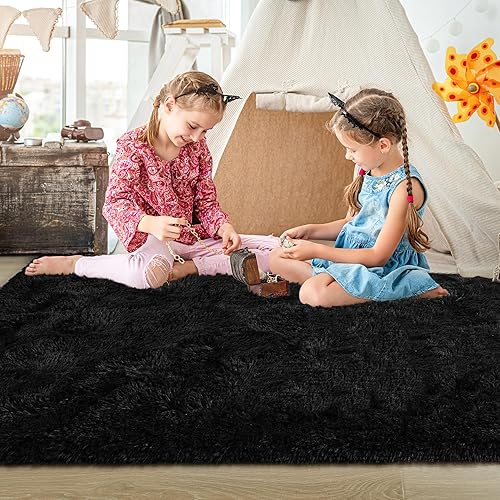 Vista 130 de JUNOVO - Alfombras de área ultra suaves de 3 x 5 pies, alfombras esponjosas para dormitorio, niños, niñas, bebés, sala de estar, suelo, cuarto