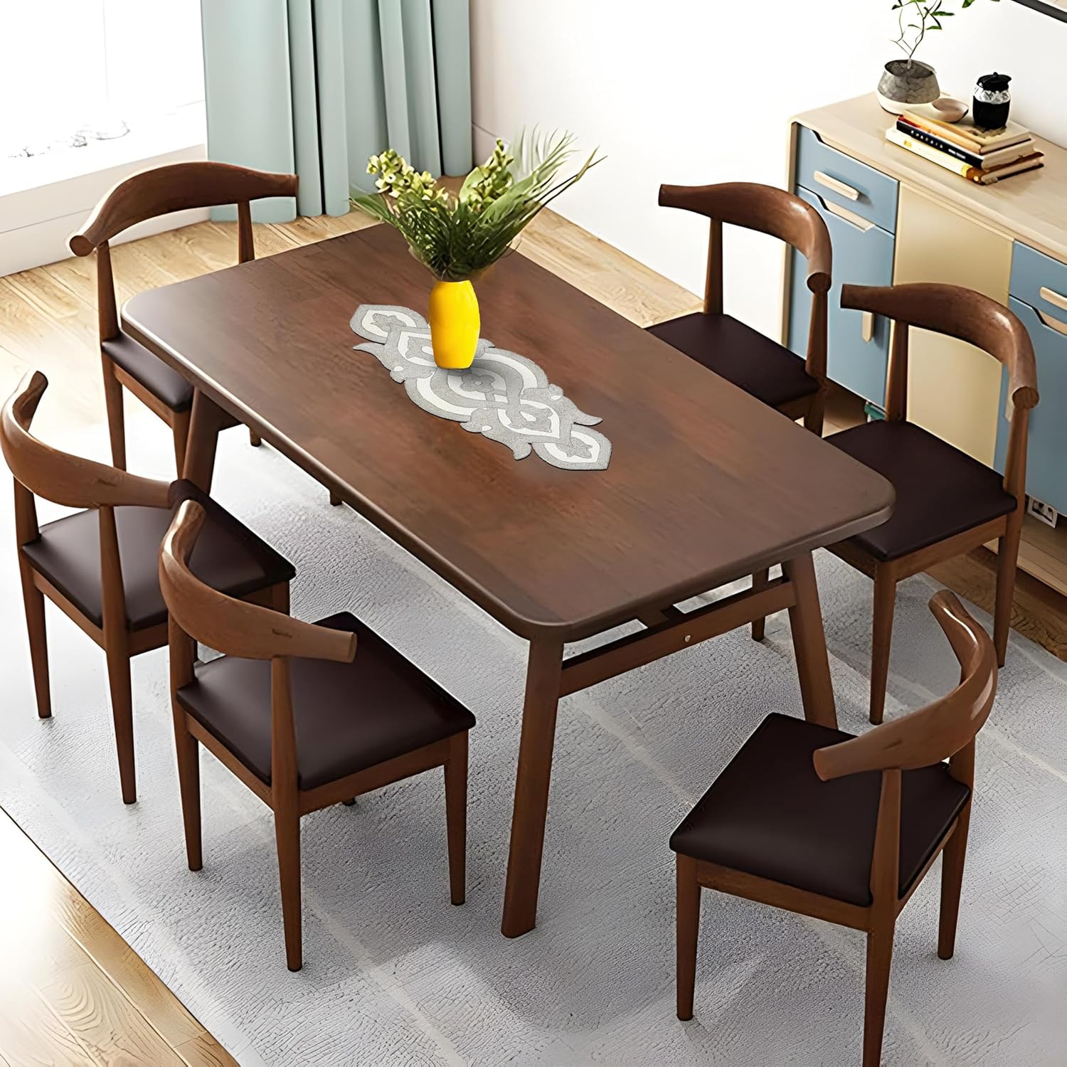 Lightnpro Beaded Table Runner Elegant Infinity Design - Handmade Glitz Table Décor for Weddings, Parties, Holidays, Gifting & Everyday Use - Decorative Centerpiece Accent - 13x36 Inch - Silver Ivory