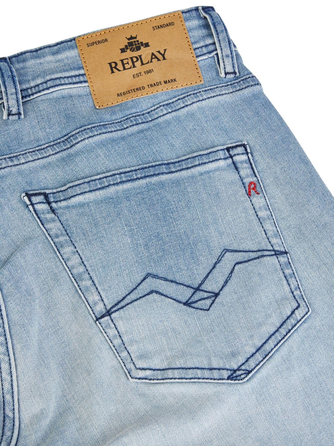 Replay Jeans Herren Stretch Straight Fit Grover Jeanshose Hose Denim – Bild 4