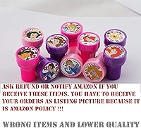 Vista 5 de Princess Disney - 10 sellos autoentintados surtidos para fiestas