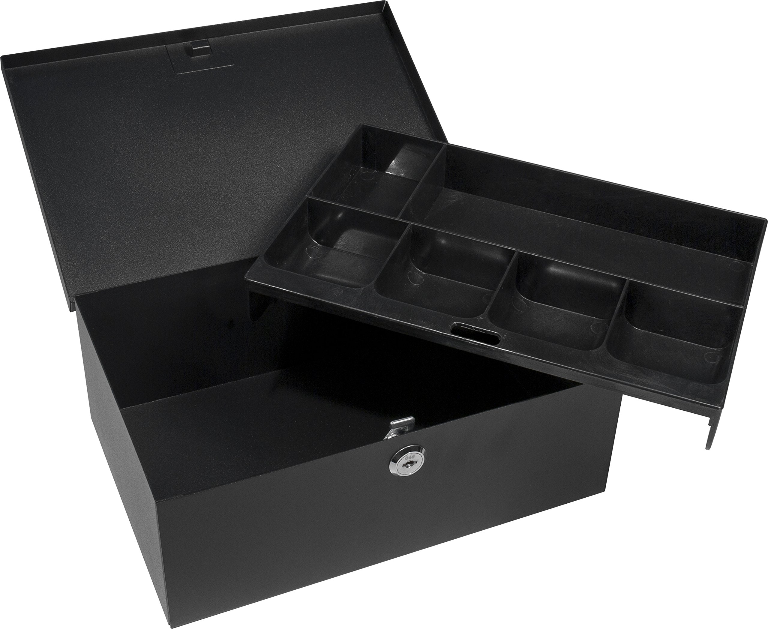 Small 6" Cash Box With 2 Keys For Petty Cash Office Black