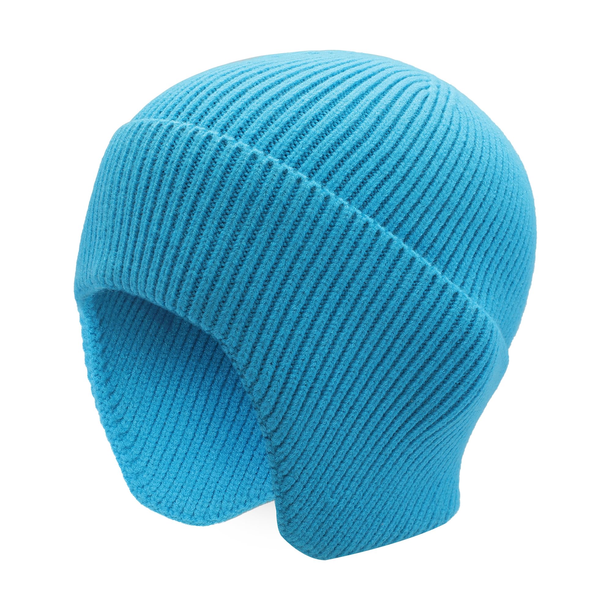 ZLYC Herren Winter Strickmütze mit Ohrenklappen Outdoor Sport Radfahren Ski