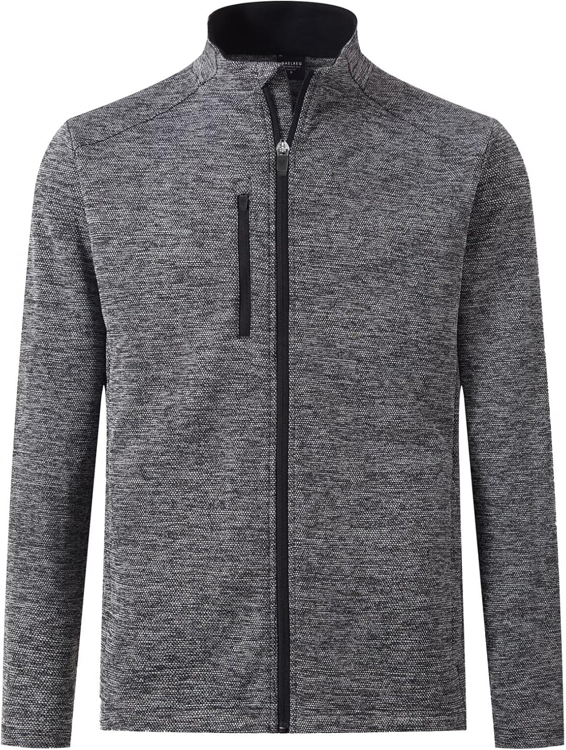 M MAELREG Mens Winter Jacket Performance Thermal Stand Collar Full Zip Textured Insulated Casual Jacket with 5 Pockets