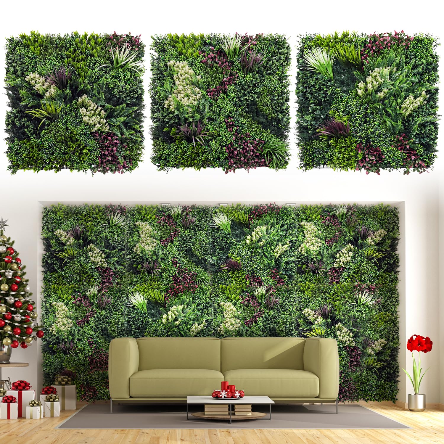 Snapklik.com : Patio Paradise Artificia Grass Wall Panels 40" X 40"