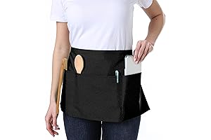 Durable Water-Resistant Server Apron with 3 Pockets