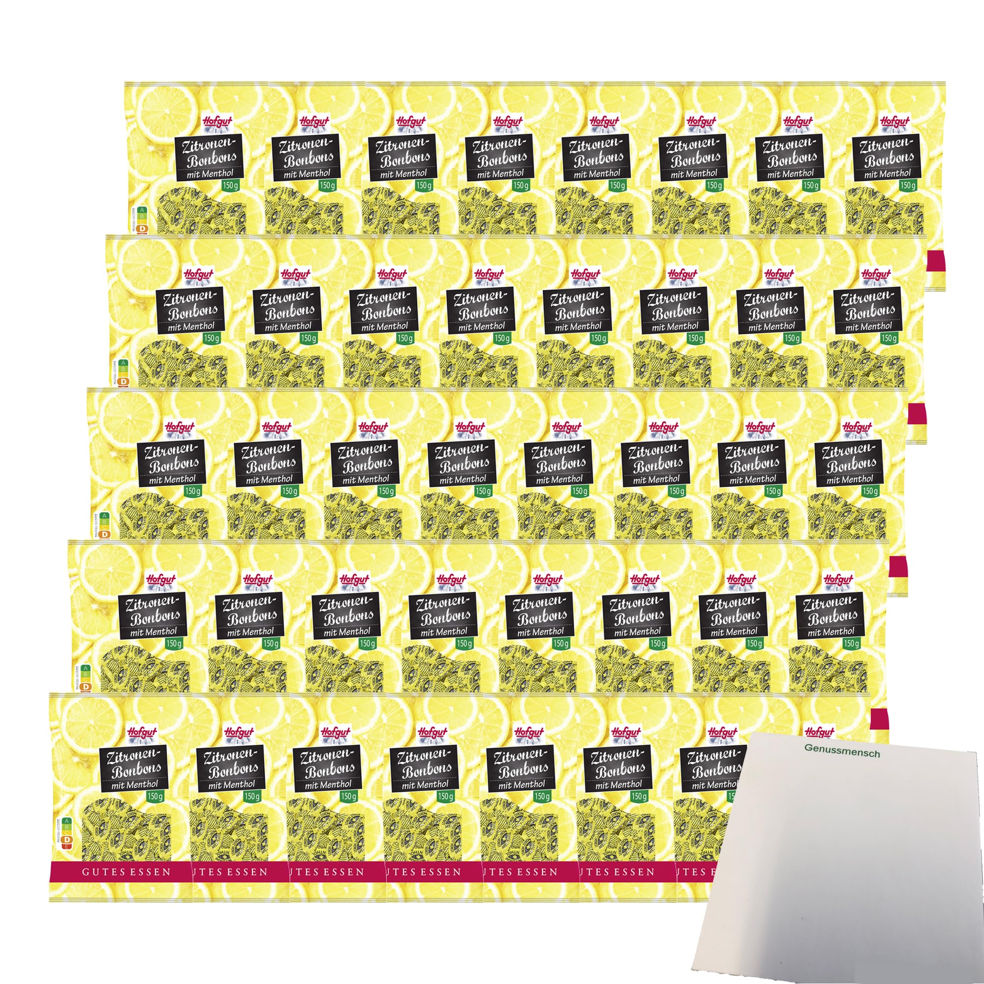 usy Bundle für Hofgut Zitronenbonbons VPE (40x150g Beutel) + usy Block