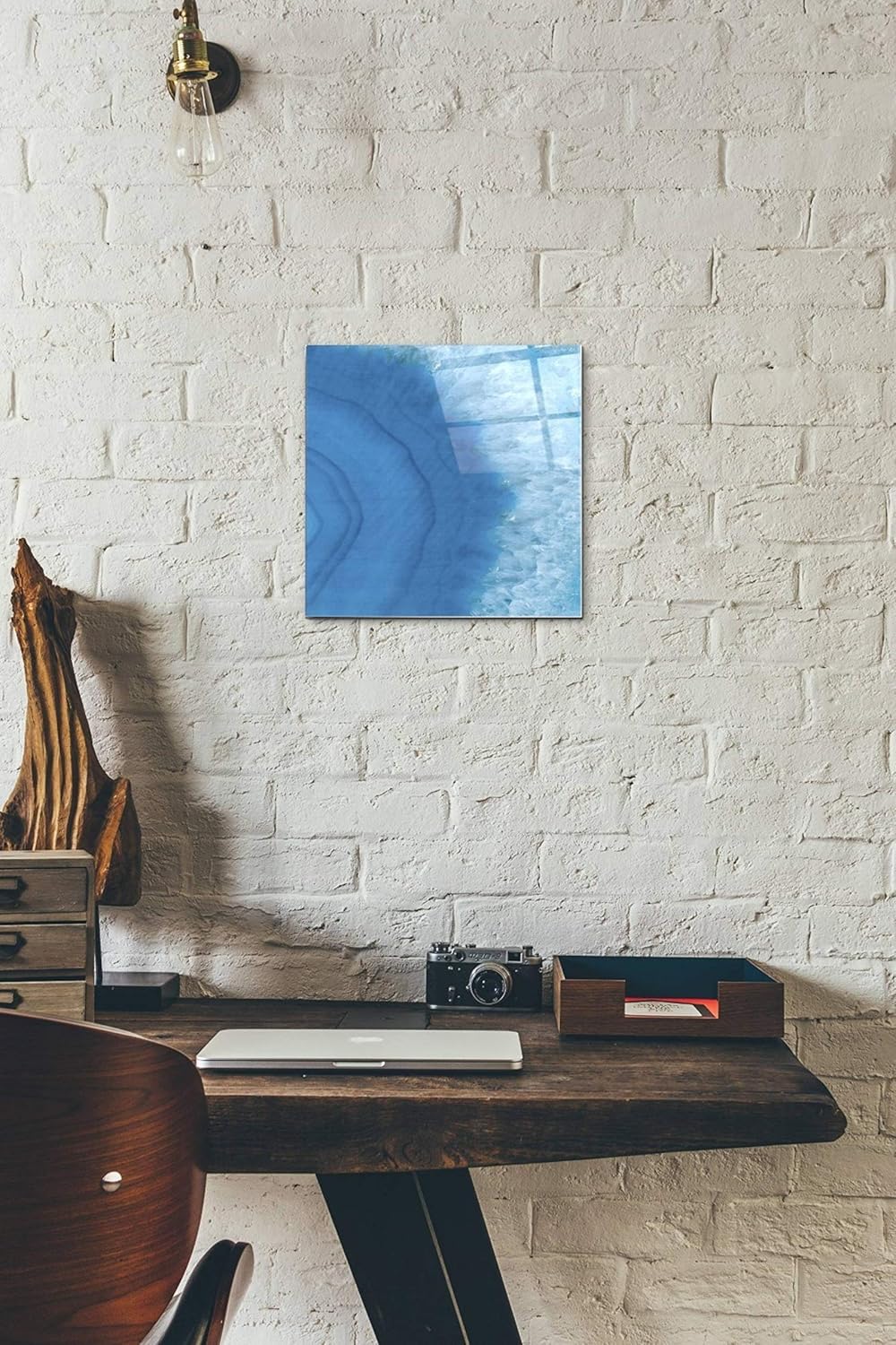 Epic Art 'Agate Geode II' by Wild Apple Portfolio, Acrylic Glass Wall Art, 12"x12"
