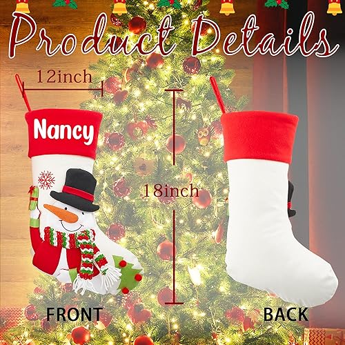 Miniatura 4 de Calcetín de Navidad personalizado con nombre, medias de Navidad personalizadas, regalos de decoración de Navidad personalizados para familiares y