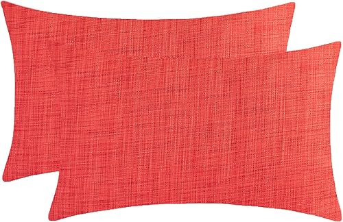 The White Petals Fundas de almohada granate, lujosas, elegantes y decorativas (12 x 18 pulgadas, paquete de 2)