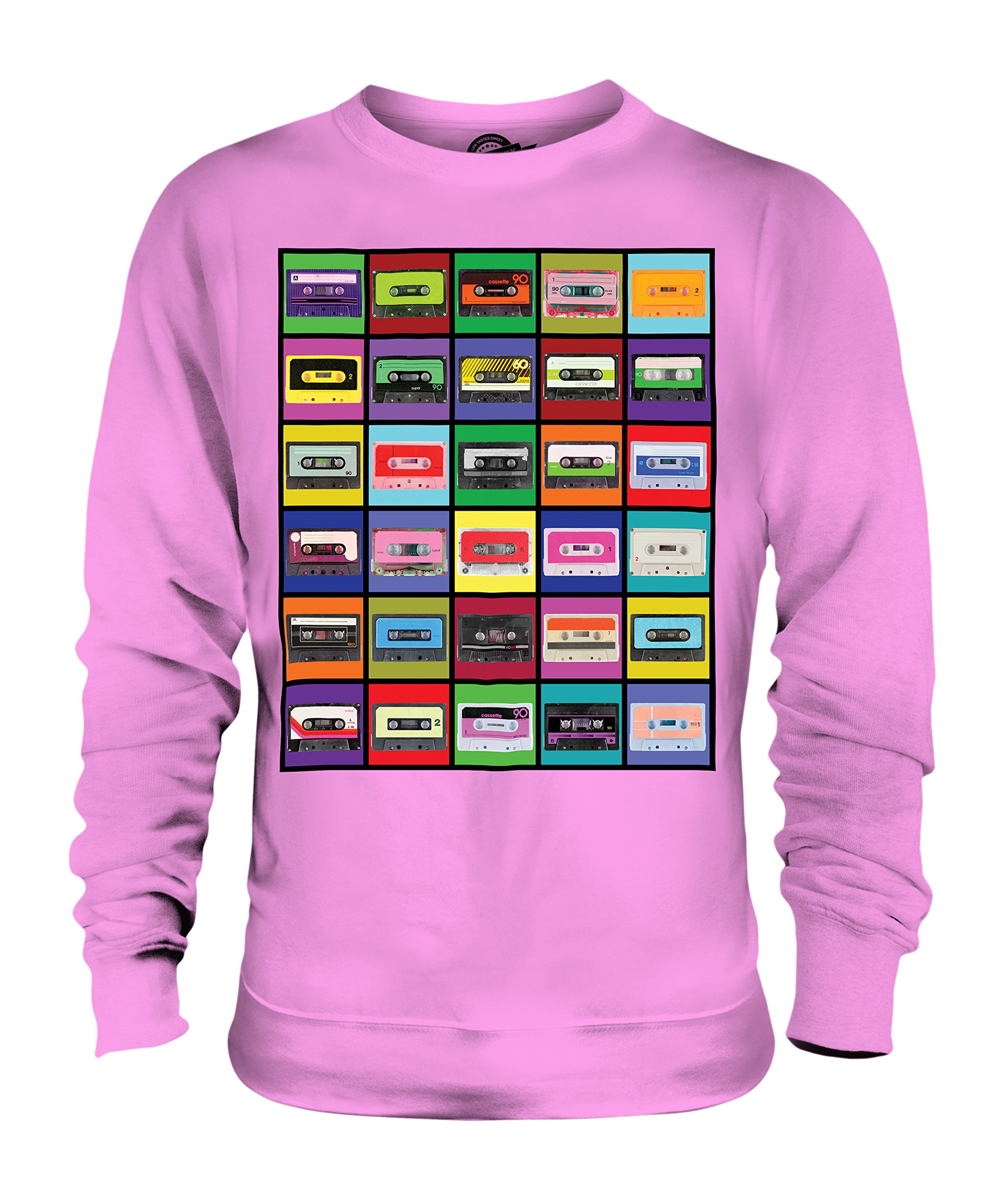 Candymix Musica Cassette Pop Art Unisex Uomo Donna Felpa