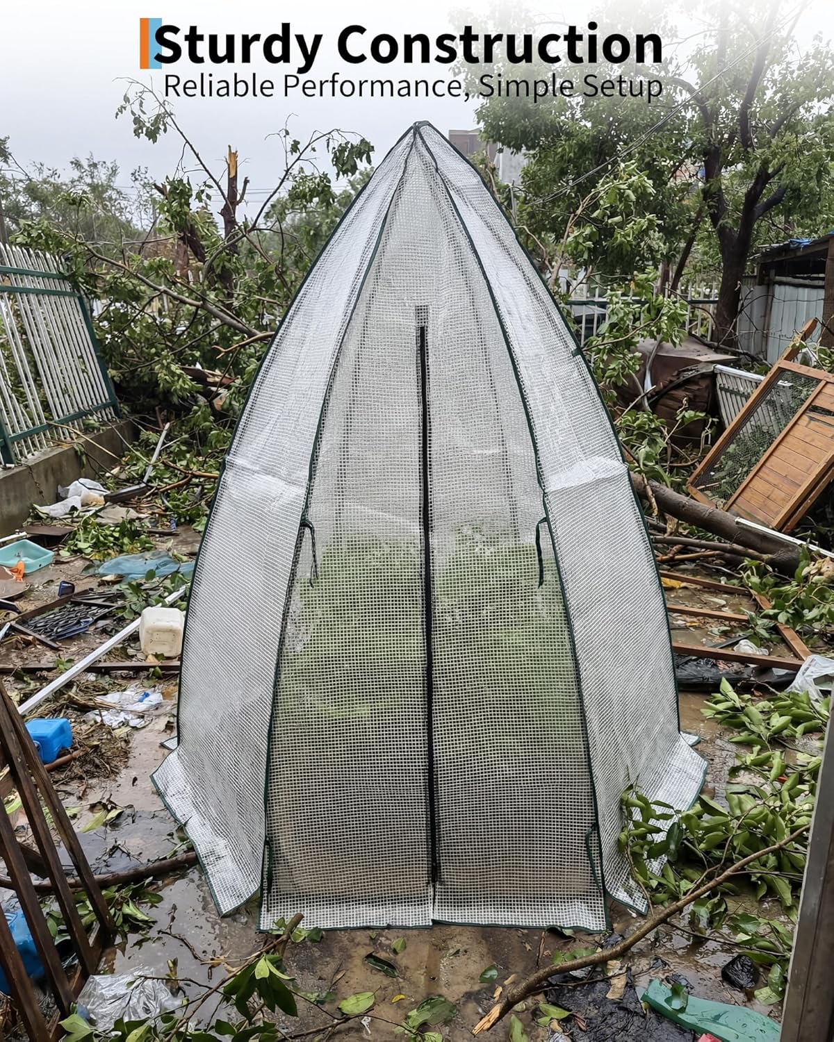 54"X54"X71" Mini Hexagonal Greenhouse for Outdoors, Portable Garden Greenhouse with PE Cover, Roll-Up Zipper Door & Mesh Window, Small Greenhouse for Vegetables, Flowers, Herbs