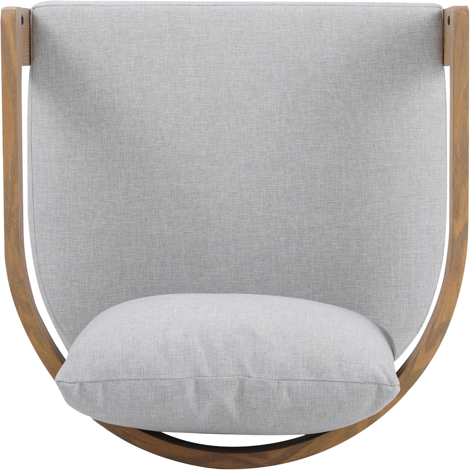 Dining Chairs Set of 2, Aluminum Patio Chairs with Beige Cushion,Modern Armchair Seating for Outdoor Indoor Backyard Poolside Balcony 300 Lbs Heavy Duty 31" H Light Gray,Teak