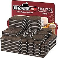 Vista 1 de Almohadillas de fieltro para muebles, 321 unidades, autoadhesivas, almohadillas de fieltro cortables, protectores de suelo antiarañazos para patas