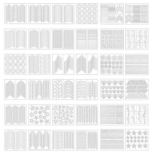 eBoot 1275 Pieces 49 Designs Nail Art Stencils French Tip