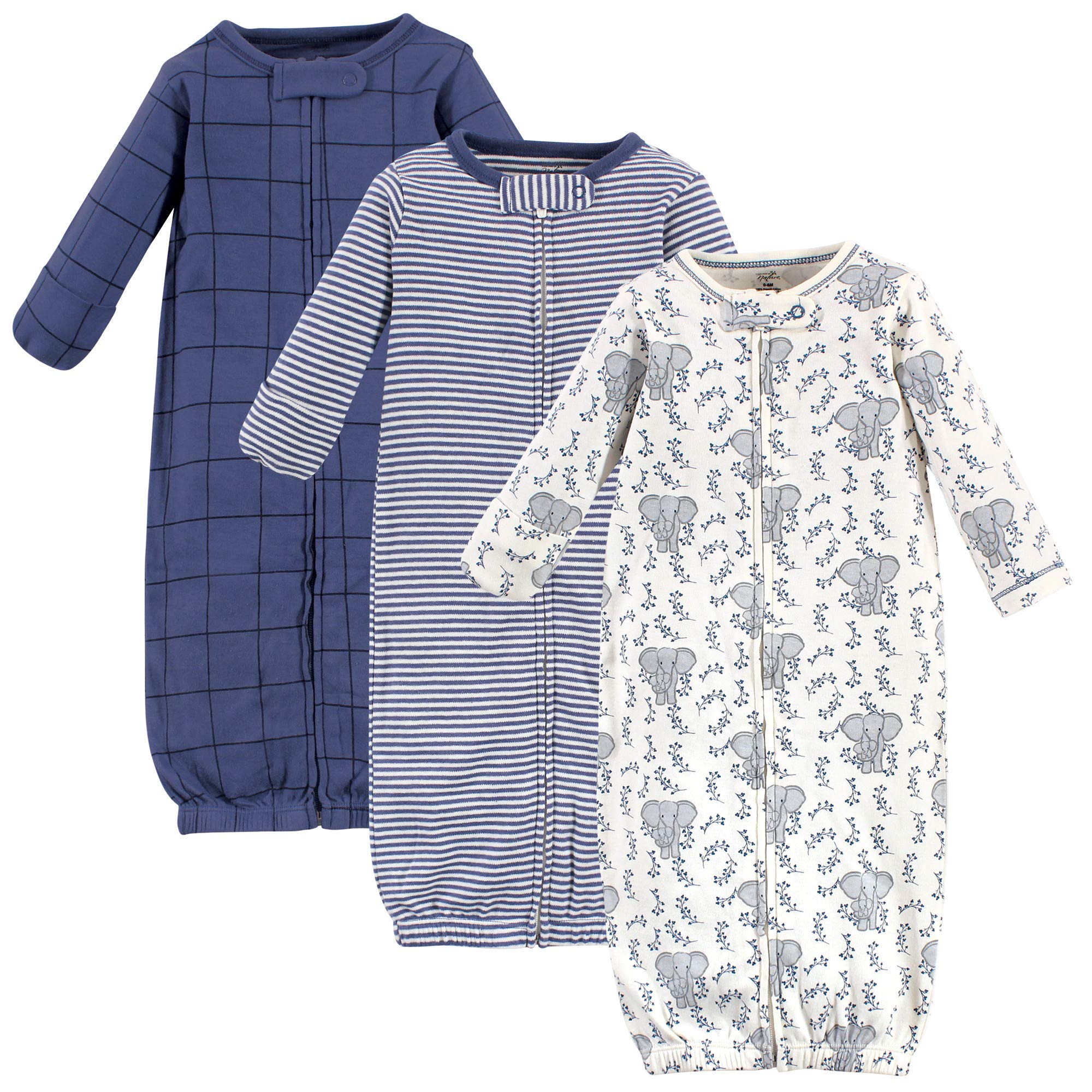 Touched by NatureBaby Organic Cotton Zipper Gowns