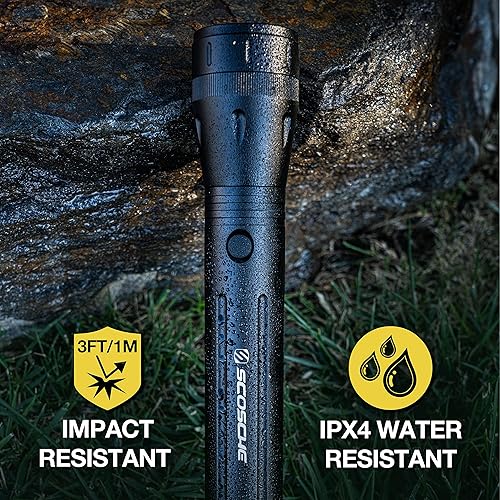 Miniatura 5 de Scosche SCOLGHT3-RPSP1 ScoLight - Linterna LED resistente al agua de 200 lúmenes de 12 pulgadas con haz ajustable, luz de seguridad personal