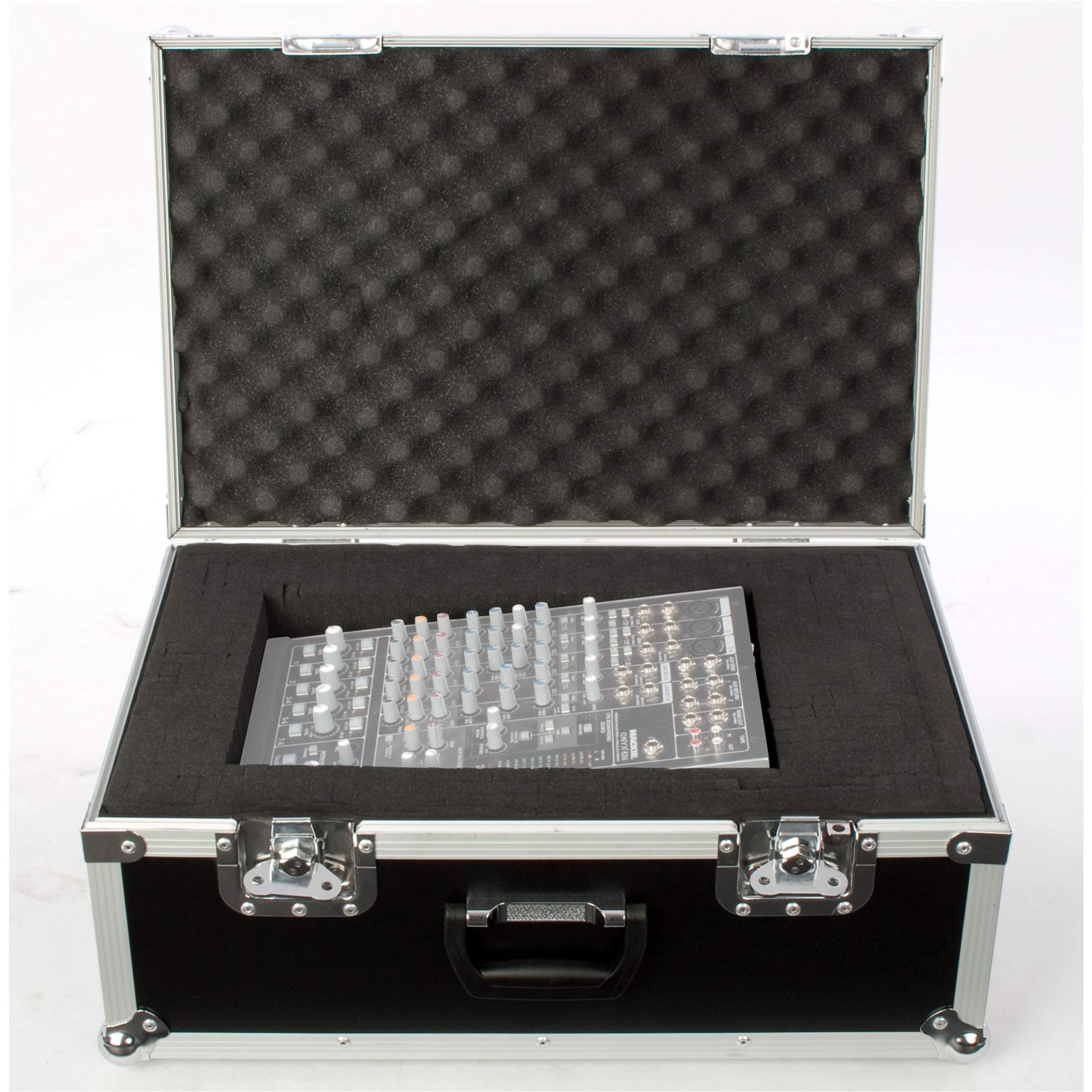 MUSIC STORE Universal Foam Case II - Robustes Wasserabweisendes Holzcase - Individuell Anpassbare Hartschaumeinlagen - Butterflyverschlüsse - Ideal für Controller, Mixer, Werkzeug - Außenmaße