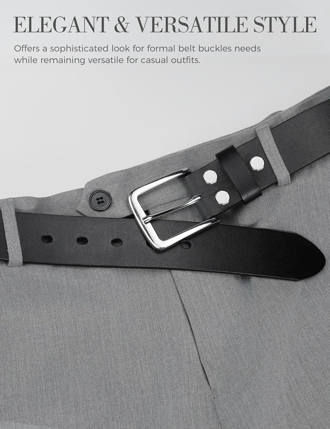 1.5 inch Belt Buckle-Single Prong Square Replacement Buckle for Formal & Casual Belt - Image 5