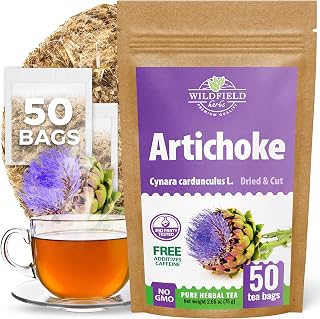 50 Bags Alcachofa Artichoke Leaf Dried Artichokes Blend Herb Tea (Cynara Cardunculus) - 50 Count 2g Tea Bags Herbal Hojas De Alcachofa Seca