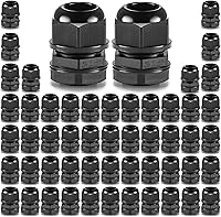 Vista 14 de QILIPSU Prensaestopas de nailon NPT de 1/2, impermeable, IP68 ajustable, para cable de 0.236-0.472 in de diámetro (1/2 NPT, 12 unidades)