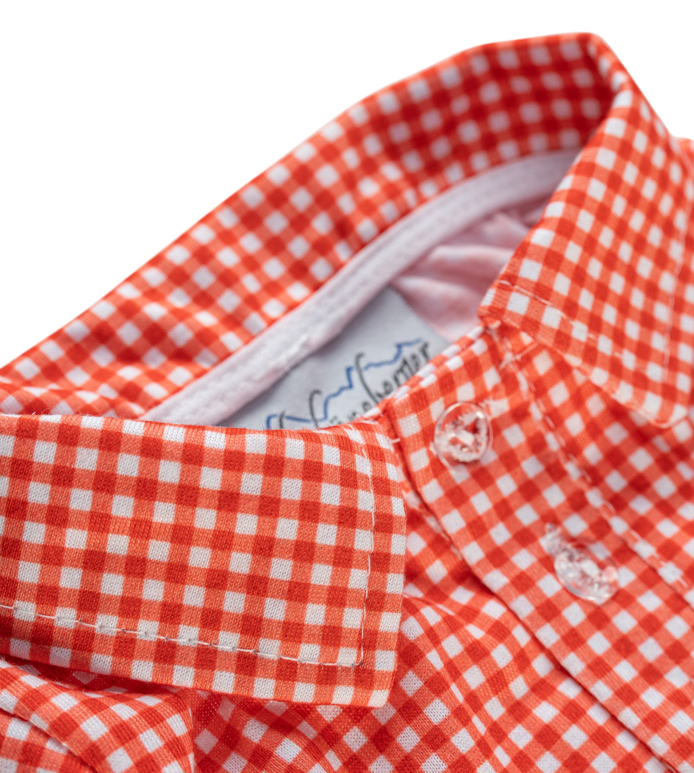 Body a quadretti con colletto e bastone, per Oktoberfest e matrimonio, a maniche corte, per ragazzi e ragazze, body bavarese Joshua