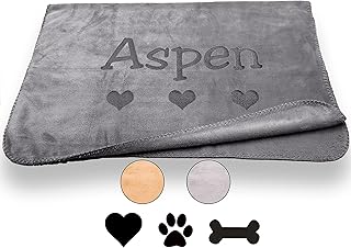 Custom Catch Personalized Dog Blanket - Gray or Beige - Large