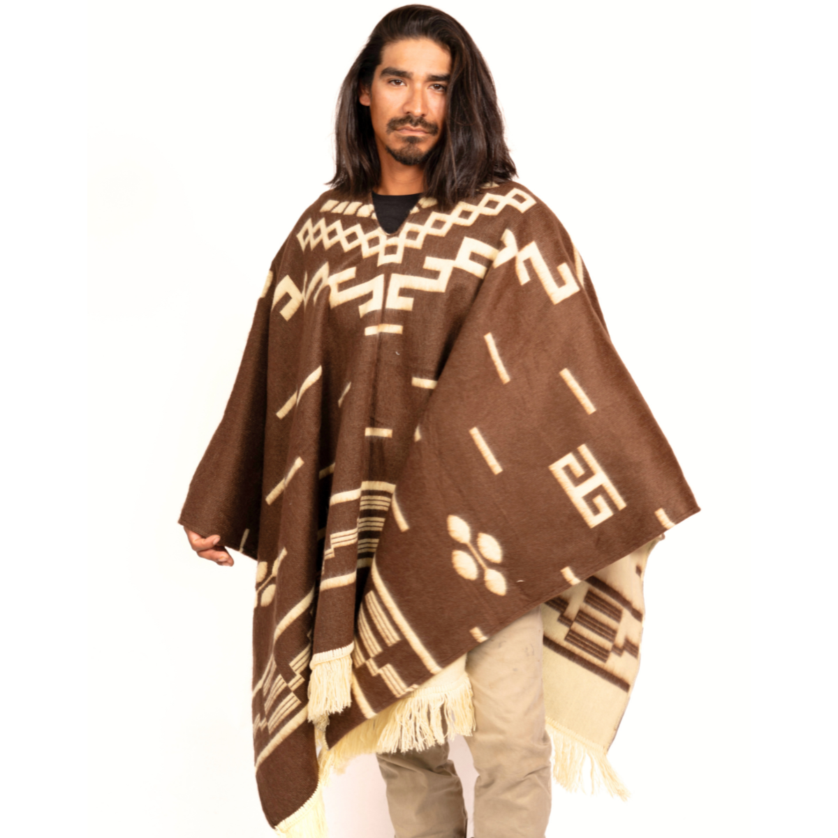 DAVLINA, Clint Eastwood, Alpaca Wool Poncho: Western Style Poncho