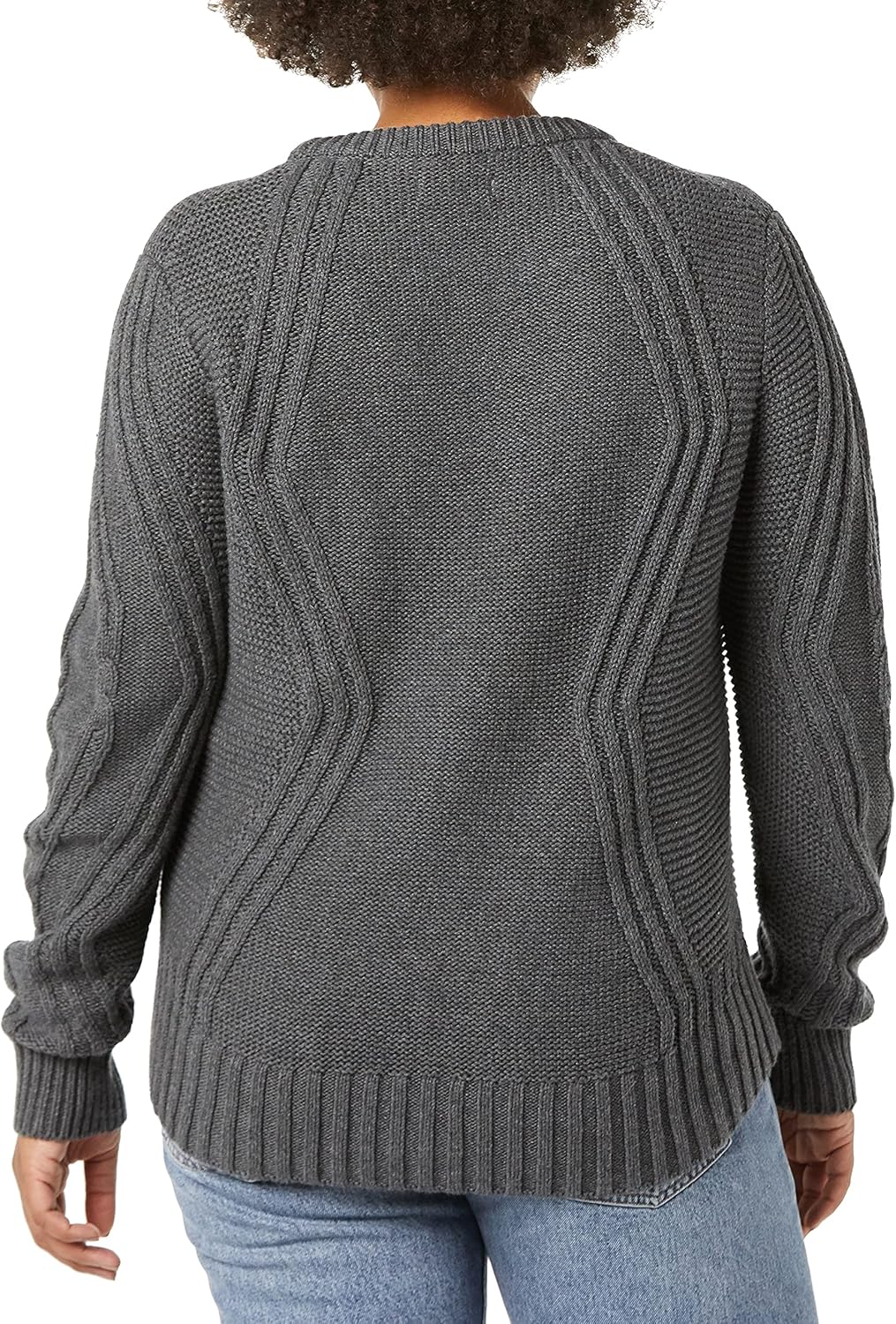 Amazon Essentials Women's 100% Cotton Crewneck Cable Sweater - Image 4