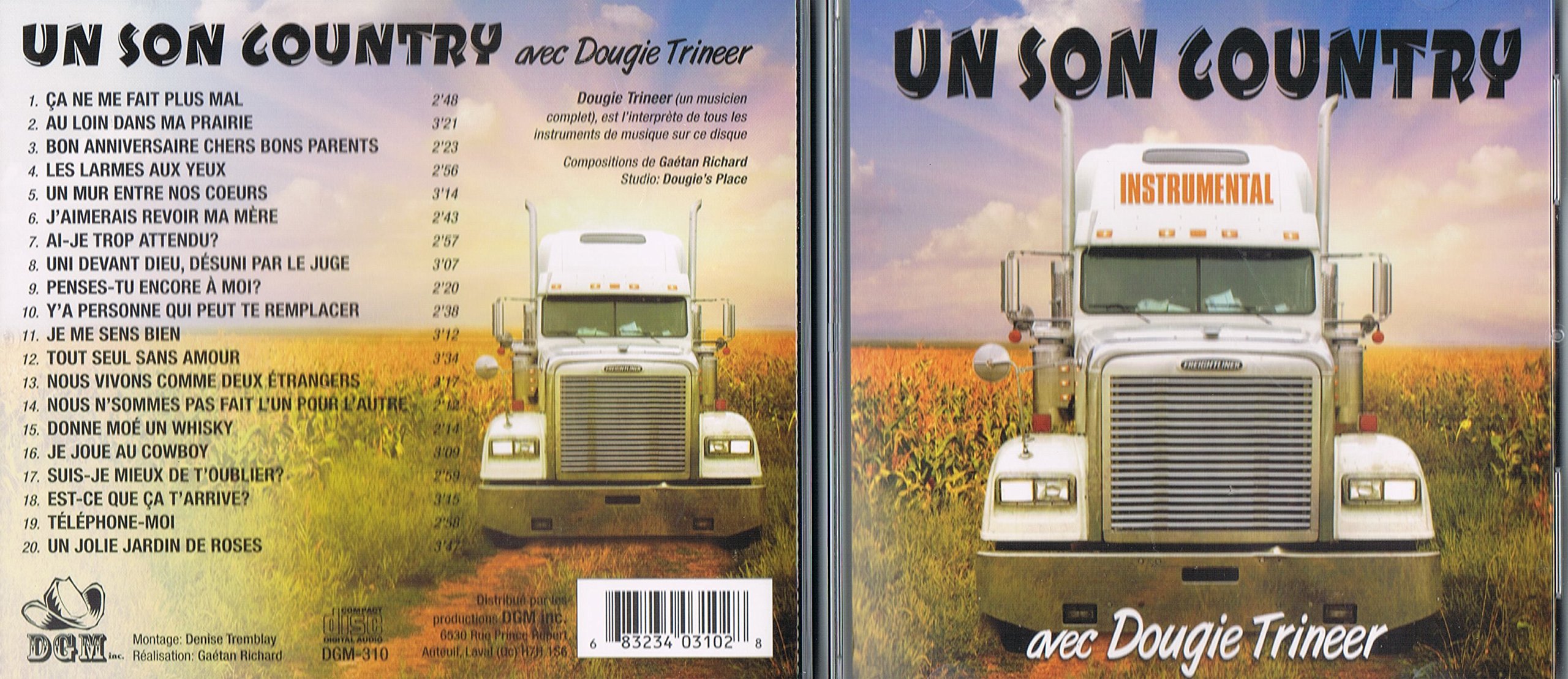 DOUGIE TRINEER - UN SON COUNTRY (20 MÉLODIES INSTRUMENTALES) [Audio CD]