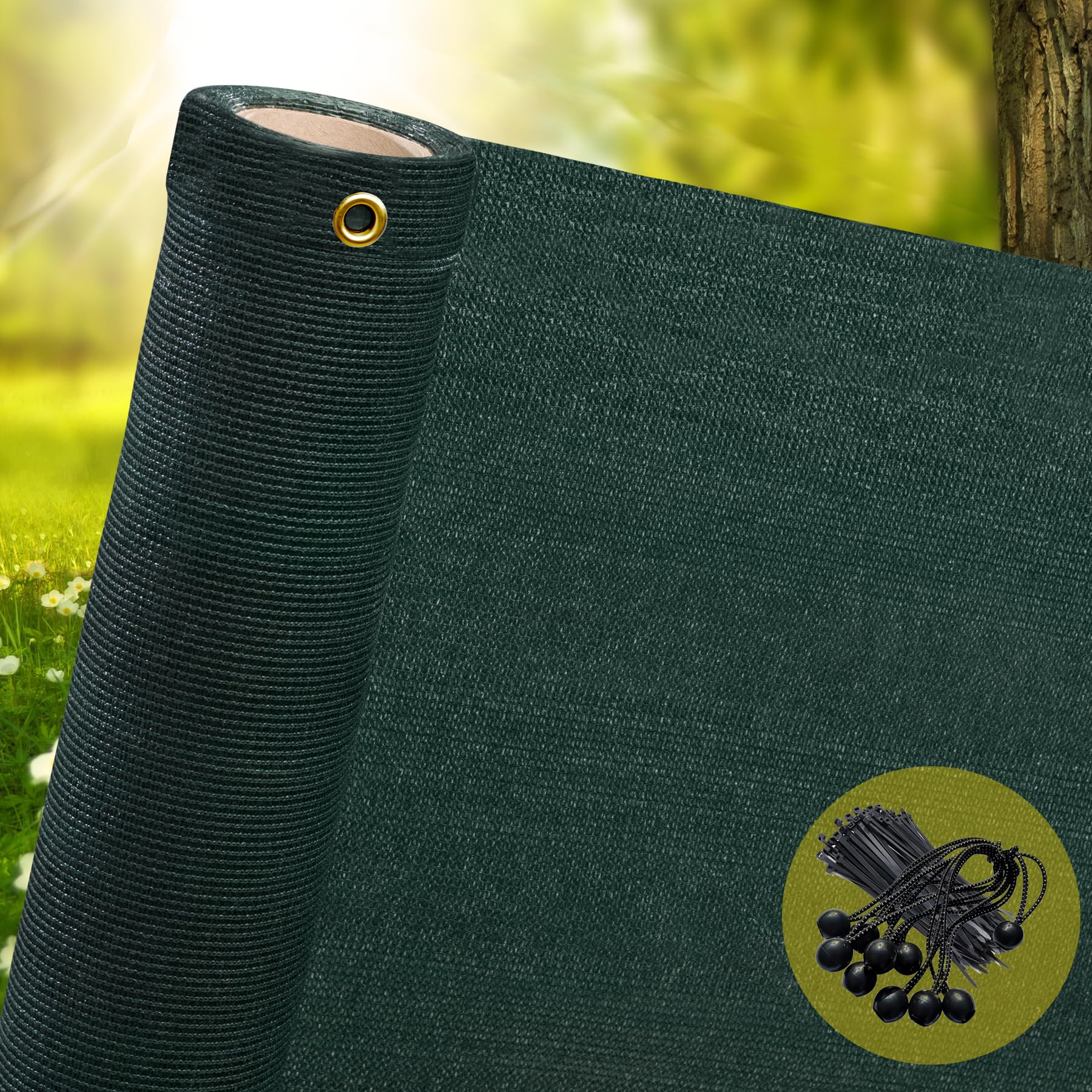 Pro-Tec 220gsm Garden Fence screening Privacy Screens Balcony Windbreak Netting 95% Shade Green Black Brown 1.5m x 10m