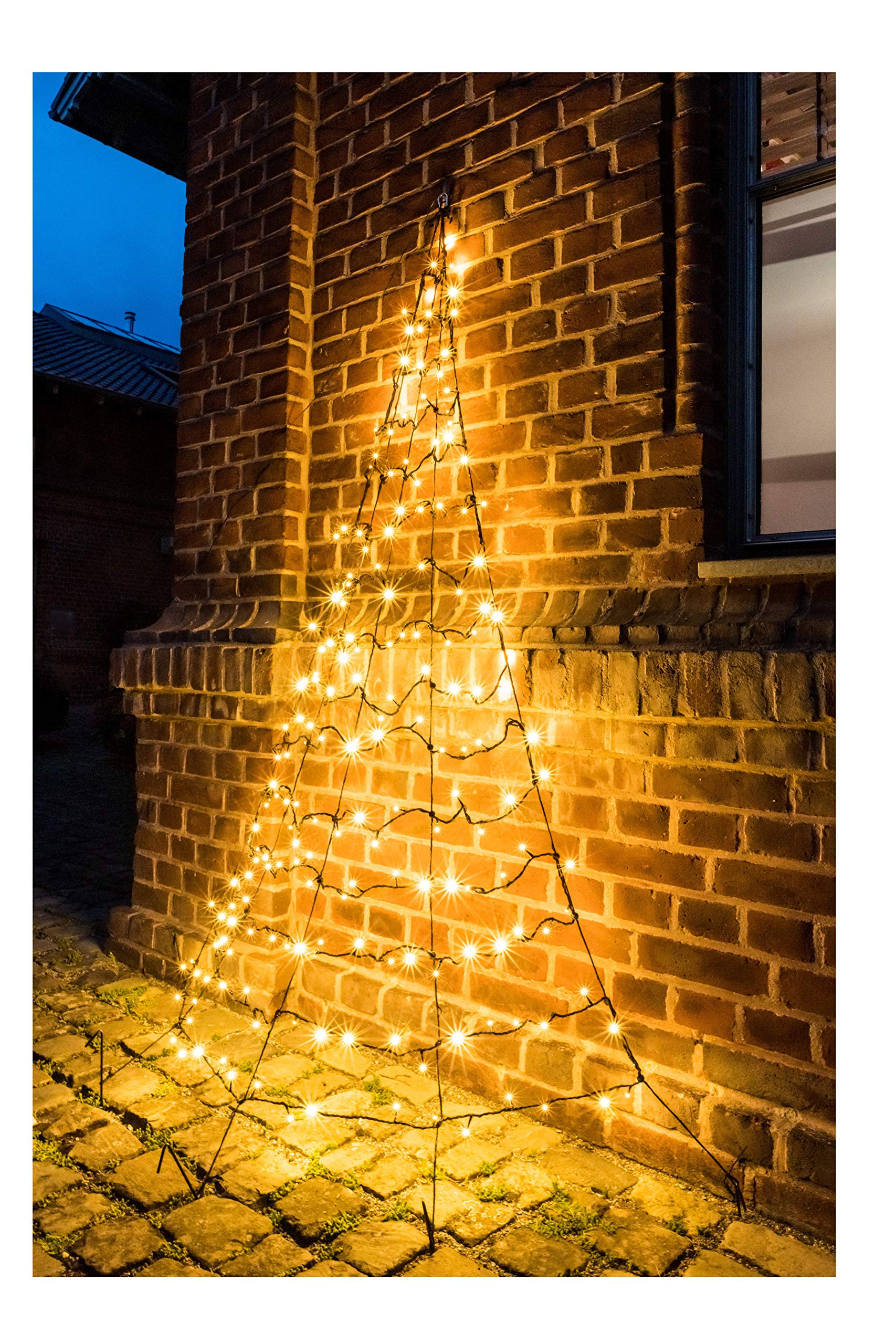 Galaxy LED Tannenbaum zur Wandbefestigung 200cm mit 200 warmweißen LED