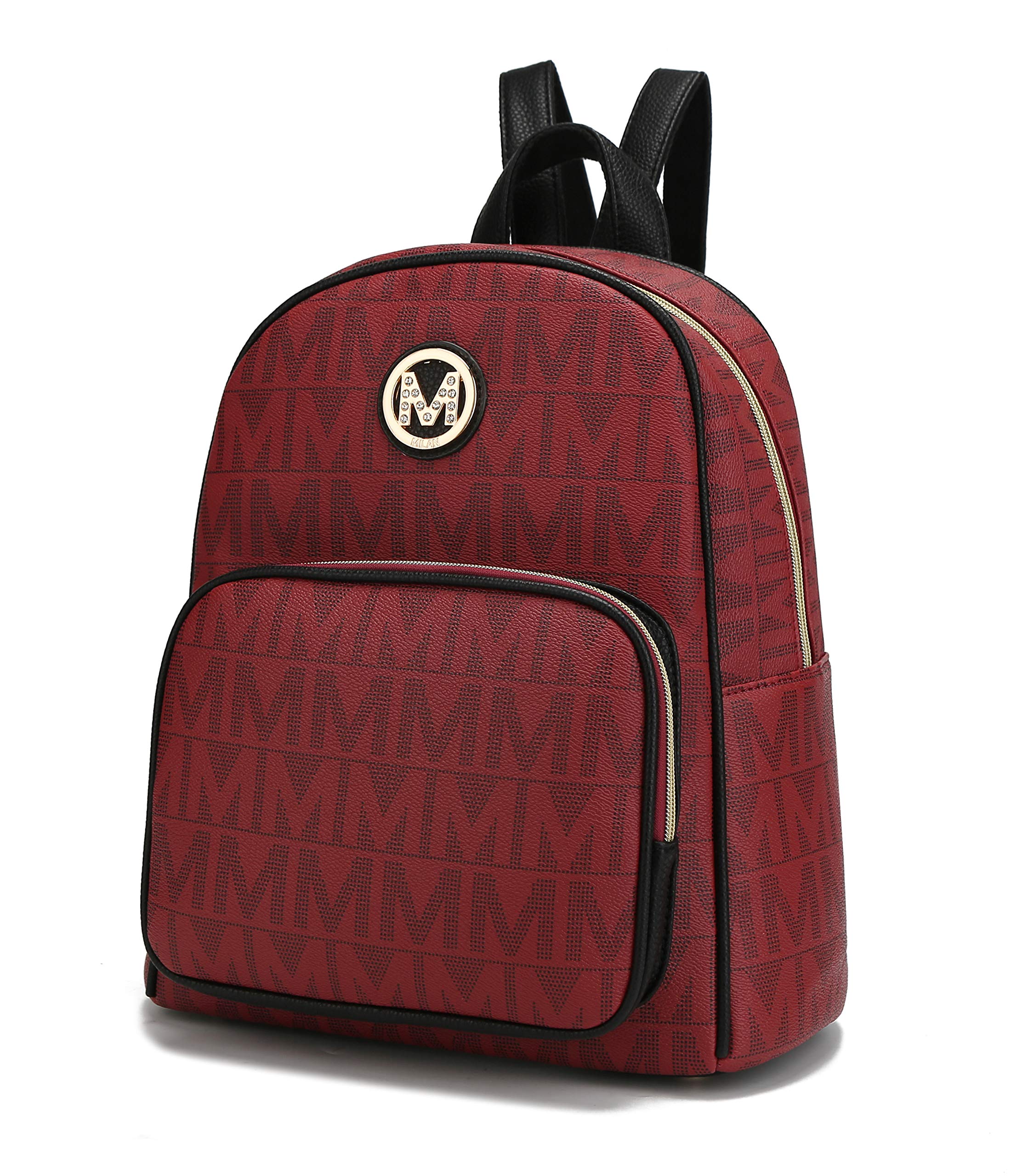 MKF Collection Vegan Leather Backpack Purse for Women, Ladies Fashion Travel Bag, Big Bookbag Top-Handle Daypack by Mia K