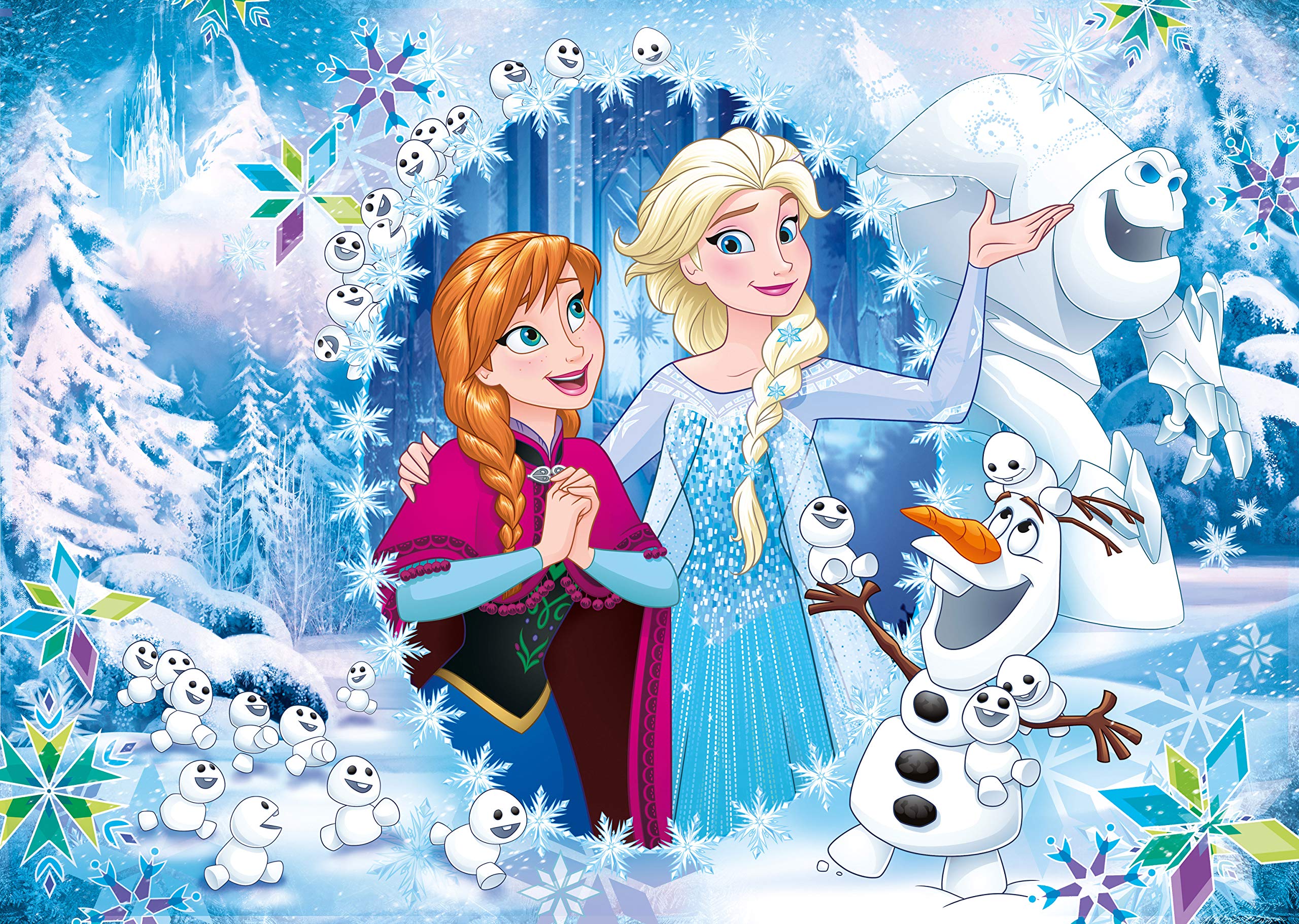 Clementoni - 07723 - Supercolor Frozen Puzzle - 20 + 60 + 80 +