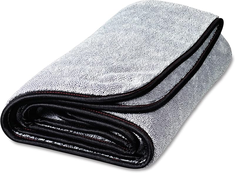 PFM Toalla de Secado de Microfibra Terry Weave para Lavado y Limpieza de autos, Detalle de Vehículos, Doble Cara, Ultra-Absorbente, 25" X 35", 55590