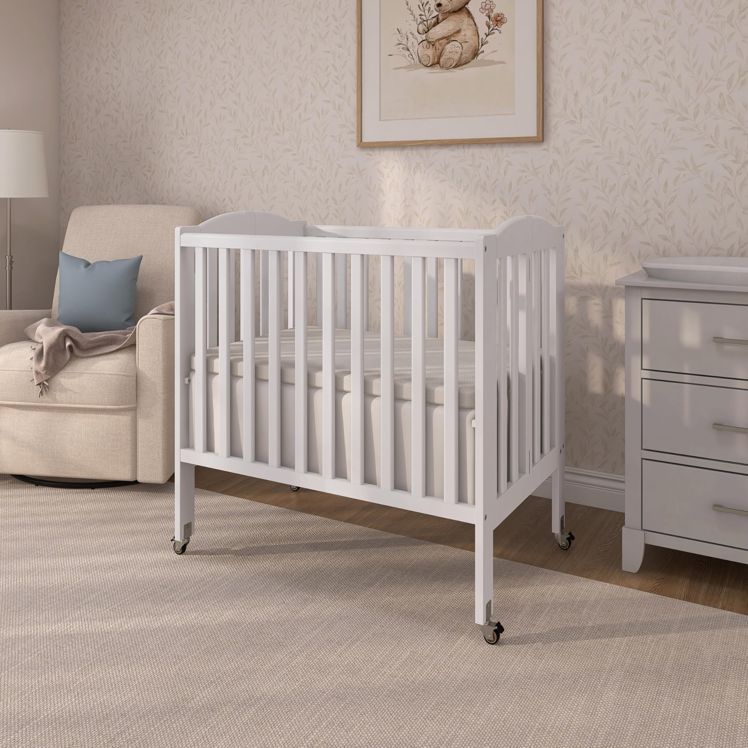 Amazon.com : Dream On Me 2-in-1 Portable Mini Crib, Non-Full Size 